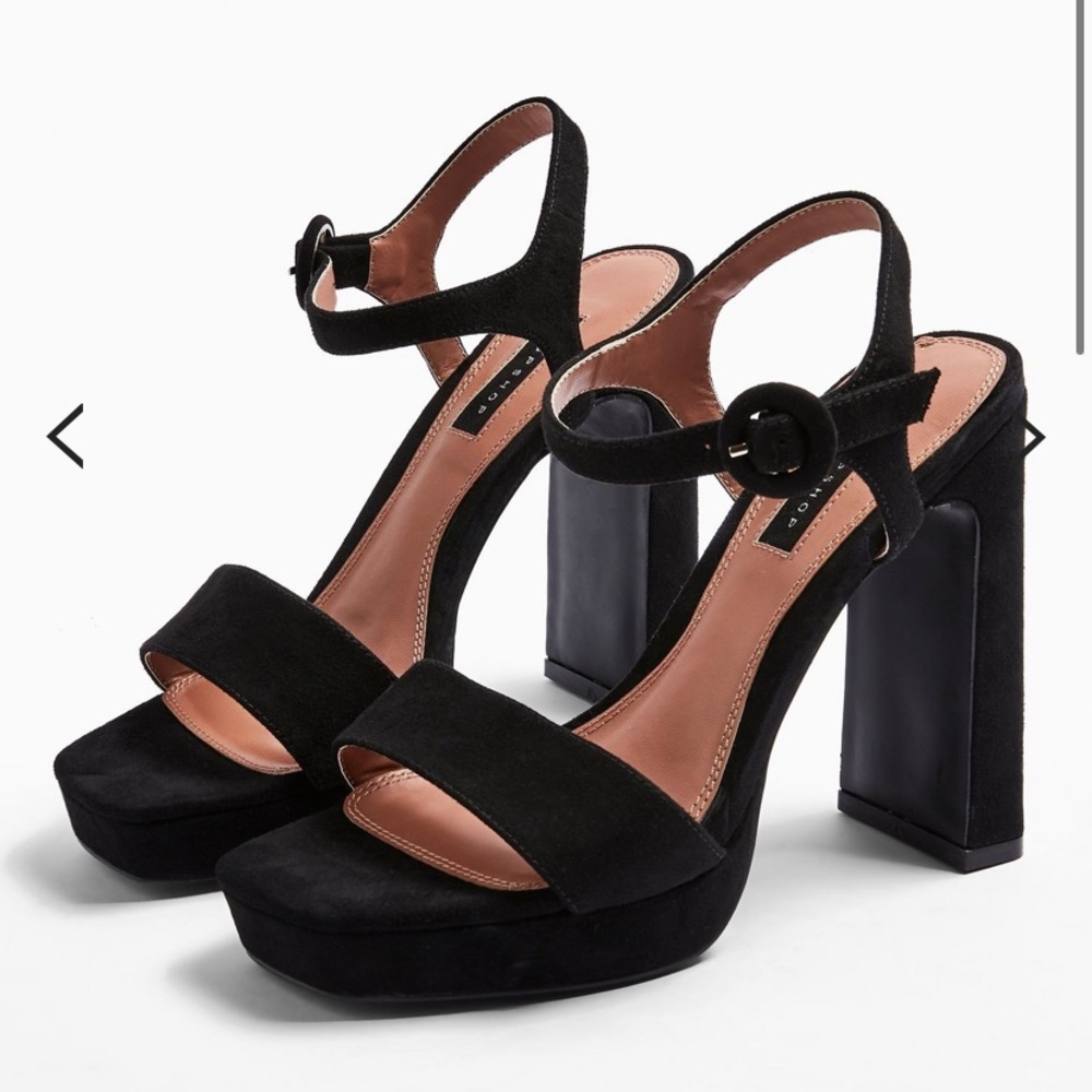 Topshop SATURN black high platform shoes 🪐